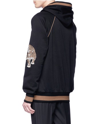 Back View - Click To Enlarge - - - Leopard appliqué hoodie