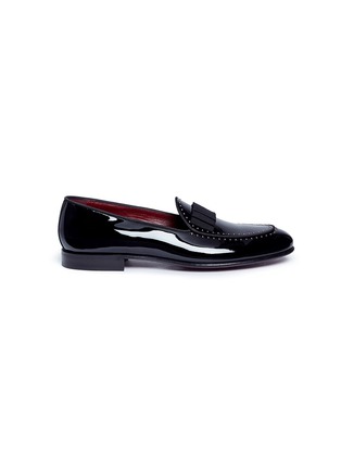Main View - Click To Enlarge - - - 'Tuxedo' studded patent leather loafers