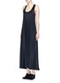 Front View - Click To Enlarge - HELMUT LANG - Satin twill tank dress