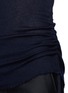 Detail View - Click To Enlarge - HELMUT LANG - Frayed ruche cashmere rib knit sweater
