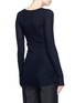 Back View - Click To Enlarge - HELMUT LANG - Frayed ruche cashmere rib knit sweater