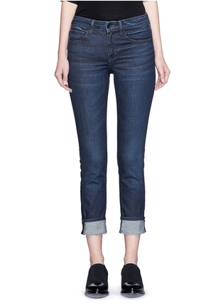 Detail View - Click To Enlarge - HELMUT LANG - 'Ankle Skinny' whiskered jeans