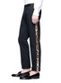Detail View - Click To Enlarge - - - Leopard print outseam twill pants