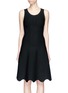 Main View - Click To Enlarge - ALAÏA - Scalloped wavy stripe knit dress