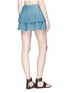 Back View - Click To Enlarge - ALAÏA - Diamond cutout tiered knit mini skirt