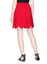 Back View - Click To Enlarge - ALAÏA - Pleated scalloped knit tulip mini skirt