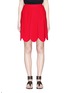 Main View - Click To Enlarge - ALAÏA - Pleated scalloped knit tulip mini skirt