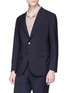 Front View - Click To Enlarge - CAMOSHITA - Peaked lapel wool blazer