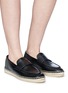 Figure View - Click To Enlarge - VINCE - 'Daria' leather espadrille loafers