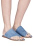 Figure View - Click To Enlarge - VINCE - 'Edris' toe ring suede slide sandals