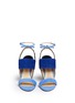 Front View - Click To Enlarge - PAUL ANDREW - 'Xiamen' colourblock suede slingback sandals