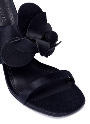 Detail View - Click To Enlarge - MERCEDES CASTILLO - 'Elesa' floral appliqué satin sandals