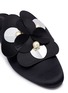 Detail View - Click To Enlarge - MERCEDES CASTILLO - 'Corella' paillette floral appliqué satin slide sandals