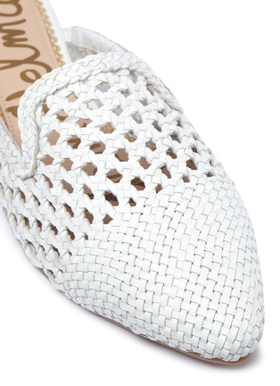 Detail View - Click To Enlarge - SAM EDELMAN - 'Navya' open weave leather slippers