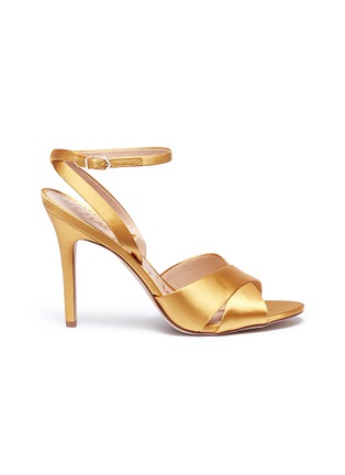 Main View - Click To Enlarge - SAM EDELMAN - 'Aly' cross strap satin sandals