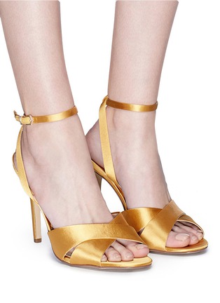 Figure View - Click To Enlarge - SAM EDELMAN - 'Aly' cross strap satin sandals