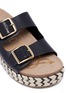 Detail View - Click To Enlarge - SAM EDELMAN - 'Oakley' buckled leather espadrille platform slides