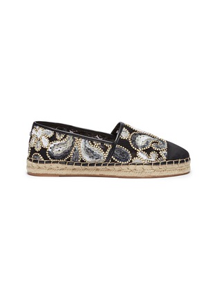 Main View - Click To Enlarge - SAM EDELMAN - 'Krissy' paisley embroidered mesh espadrilles