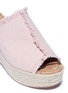 Detail View - Click To Enlarge - SAM EDELMAN - 'Dina' frayed canvas espadrille platform sandals