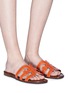 Figure View - Click To Enlarge - SAM EDELMAN - 'Bay' leather slide sandals
