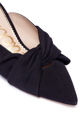 Detail View - Click To Enlarge - SAM EDELMAN - 'Laney' knotted suede mules