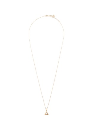 Main View - Click To Enlarge - MICHELLE CAMPBELL - 'Nielsen' faux pearl triangle pendant necklace