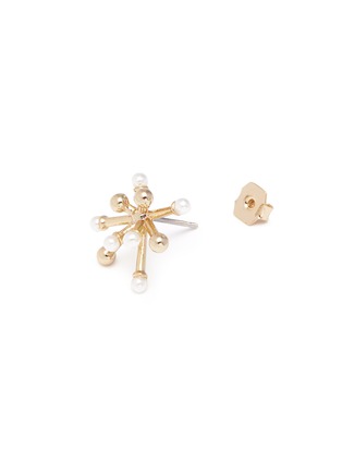 Detail View - Click To Enlarge - MICHELLE CAMPBELL - 'Gallae' faux pearl starburst stud earrings