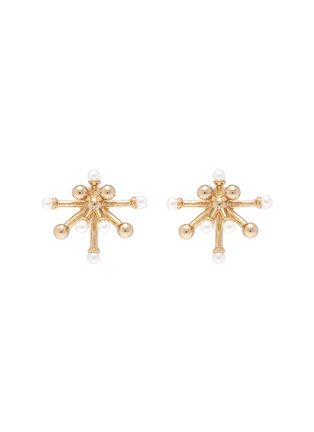 Main View - Click To Enlarge - MICHELLE CAMPBELL - 'Gallae' faux pearl starburst stud earrings