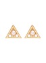 Main View - Click To Enlarge - MICHELLE CAMPBELL - 'Nielsen' faux pearl triangle stud earrings