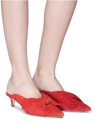 Figure View - Click To Enlarge - SAM EDELMAN - 'Laney' knotted suede mules
