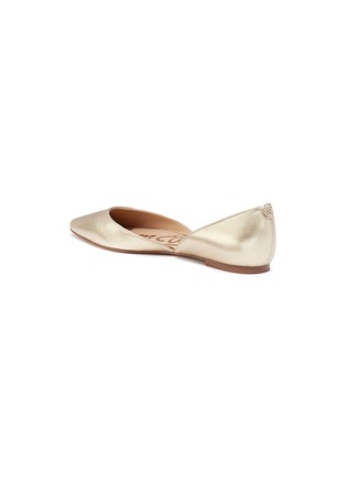 Detail View - Click To Enlarge - SAM EDELMAN - 'Rodney' metallic leather d'Orsay flats
