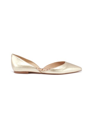 Main View - Click To Enlarge - SAM EDELMAN - 'Rodney' metallic leather d'Orsay flats