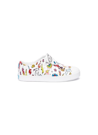 Main View - Click To Enlarge - NATIVE  - 'Jefferson' mixed graphic print perforated toddler slip-on sneakers