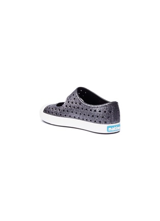 Figure View - Click To Enlarge - NATIVE  - 'Jefferson Bling Glitter' coated perforated toddler slip-on sneakers
