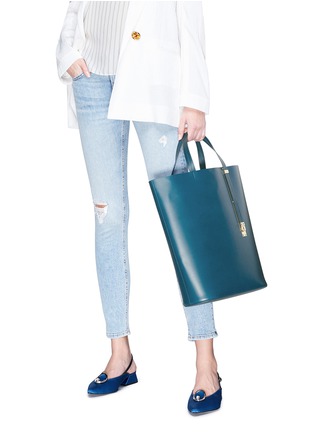 Figure View - Click To Enlarge - SOPHIE HULME - 'Exchange North South' leather tote