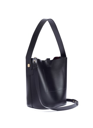 Detail View - Click To Enlarge - SOPHIE HULME - 'Swing' saddle leather bucket bag