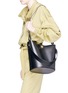 Front View - Click To Enlarge - SOPHIE HULME - 'Swing' saddle leather bucket bag
