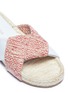 Detail View - Click To Enlarge - PALOMA BARCELÓ - 'Tamarisco' tweed leather panel slide sandals