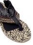 Detail View - Click To Enlarge - PALOMA BARCELÓ - 'Cardota' fringed raffia slide sandals