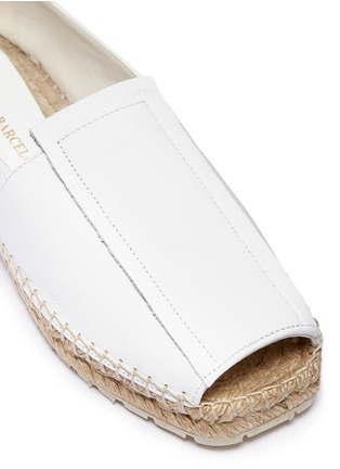 Detail View - Click To Enlarge - PALOMA BARCELÓ - 'Estepa' leather peep toe espadrilles