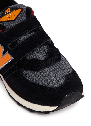 Detail View - Click To Enlarge - NEW BALANCE - '574' strap suede kids sneakers