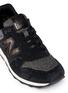Detail View - Click To Enlarge - NEW BALANCE - '996' herringbone suede running sneakers