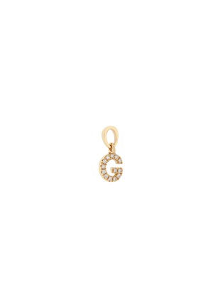 Main View - Click To Enlarge - LOQUET LONDON - Diamond 18k yellow gold letter charm – G
