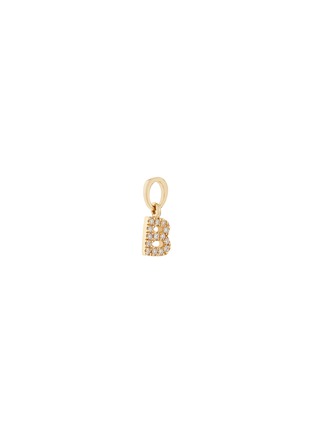 Main View - Click To Enlarge - LOQUET LONDON - Diamond 18k yellow gold letter charm – B
