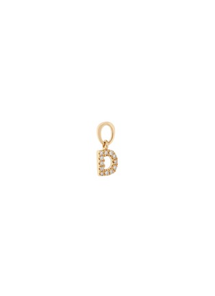 Main View - Click To Enlarge - LOQUET LONDON - Diamond 18k yellow gold letter charm – D