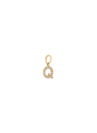 Main View - Click To Enlarge - LOQUET LONDON - Diamond 18k yellow gold letter charm – Q