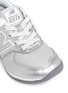 Detail View - Click To Enlarge - NEW BALANCE - '574' metallic faux leather toddler sneakers