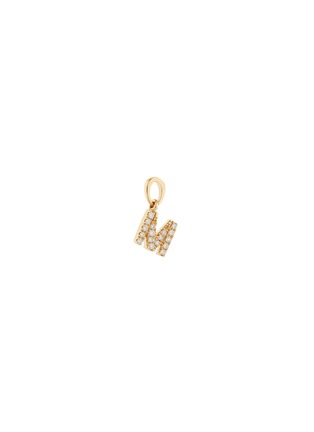 Main View - Click To Enlarge - LOQUET LONDON - Diamond 18k yellow gold letter charm – M