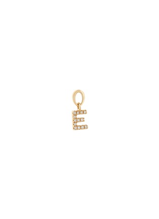 Main View - Click To Enlarge - LOQUET LONDON - Diamond 18k yellow gold letter charm – E
