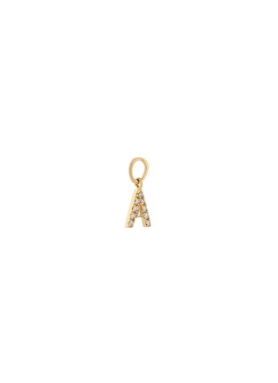 Main View - Click To Enlarge - LOQUET LONDON - Diamond 18k yellow gold letter charm – A